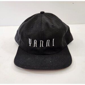Yanni World Tour Embroidered Black Adjustable Hat Cap Vtg 90s